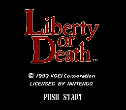 Liberty or Death (USA) Title Screen